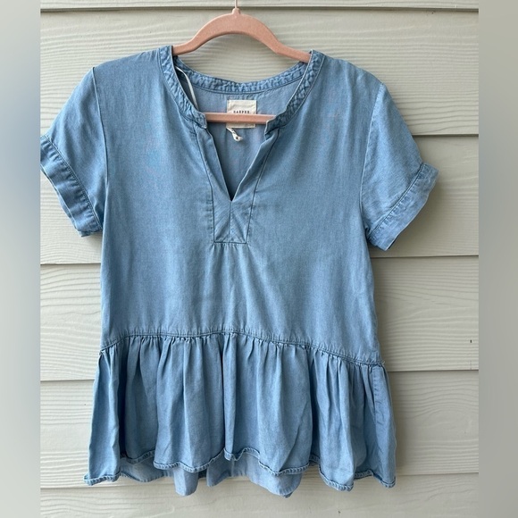 🌸Harper peplum 100% cotton top size small - Picture 3 of 4